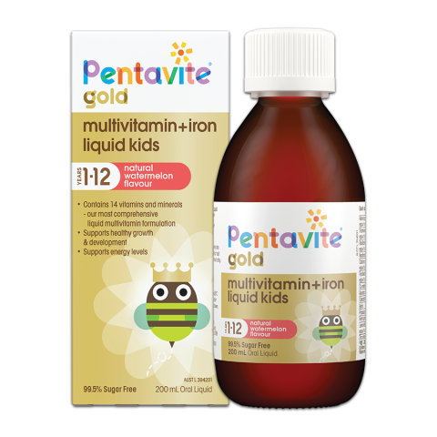 Pentavite® Gold Multivitamin + Iron Kids Liquid